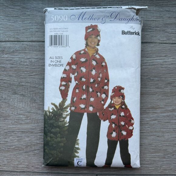 Butterick 5090 Sewing Pattern Mommy & Me JACKET PANTS HAT ALL SIZES - Picture 1 of 3